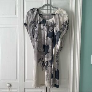 Elegant Light Gray Silk Dress